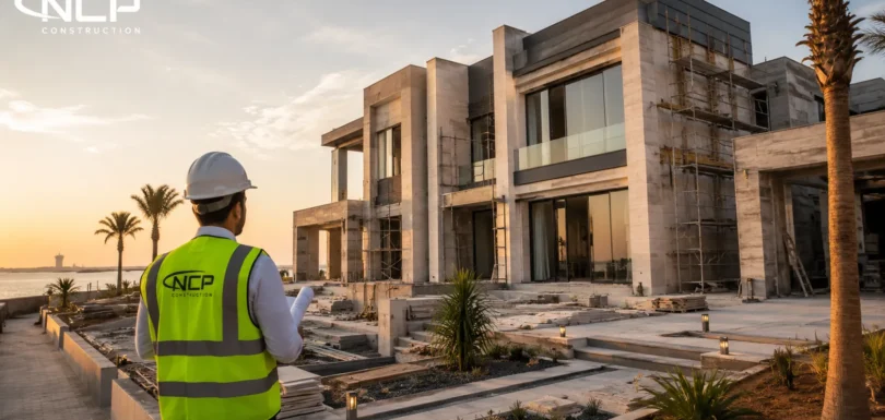 فيلا سكنية فاخرة قيد الإنشاء في جدة تشرف عليها NCP شركة بناء فيلا في جدة