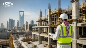 شركة NCP مقاول أعمال مدنية في الرياض ينفذ هيكل خرساني لمشروع سكني