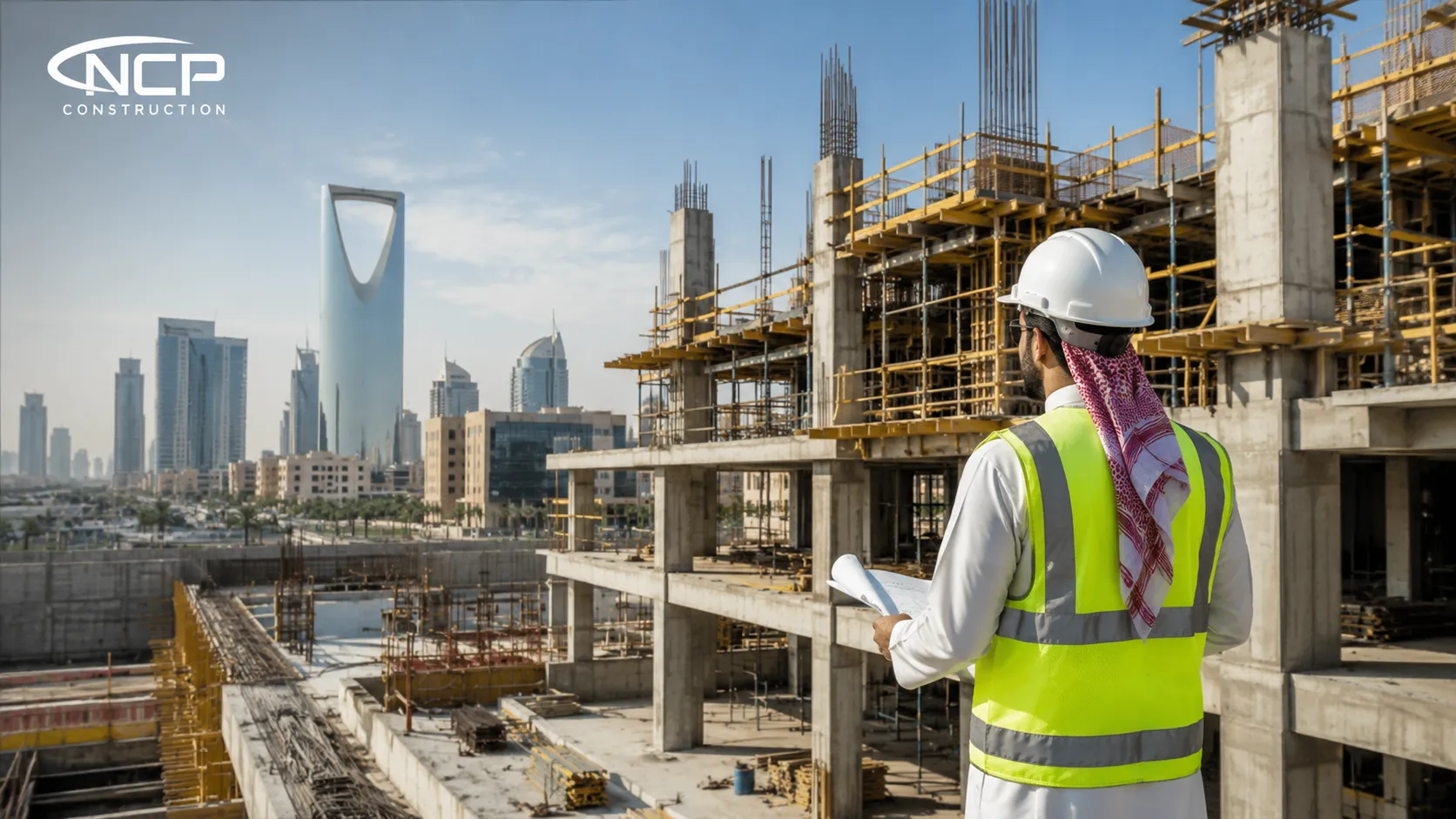 شركة NCP مقاول أعمال مدنية في الرياض ينفذ هيكل خرساني لمشروع سكني